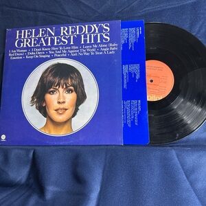 Helen Reddy's Greatest Hits Vinyl Record - Blue Cover